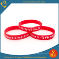 Promotional Wholesale Red Printed Silicone Wristband (LN-044)